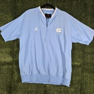 Jordan‎ UNC Tar Heels Quarter Zip Short Sleeve Pullover Men's Medium Blue